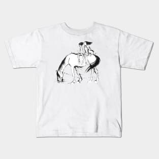 Forever Moments - Kids on a horse with their dog Kids T-Shirt